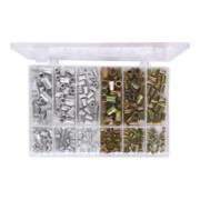 KS Tools assortiment draadnagels, staal en aluminium, M3x9mm-M10x21mm, 300 delig-4
