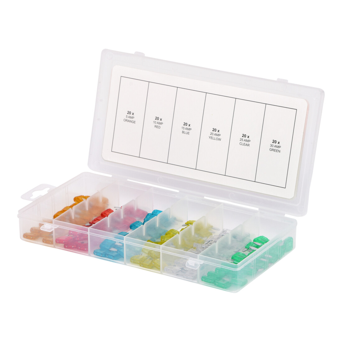 KS Tools assortiment mini zekeringen, 5-30A, 120 delig