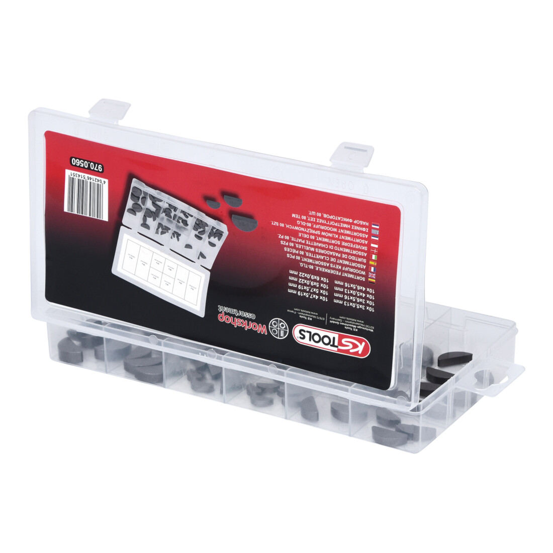 KS Tools Assortimento di cunei a molla, 80pz.