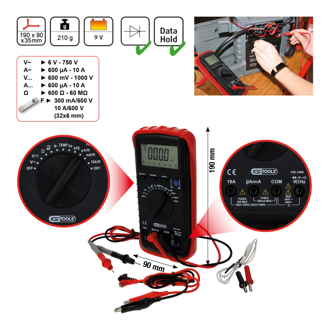 KS Tools auto multimeter