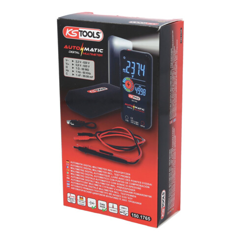 KS Tools Automatik Digital-Multimeter inkl. Prüfspitzen