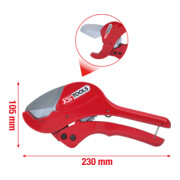 KS Tools Automatik-Kunststoff-Rohrschere 0-42mm, 230mm-2