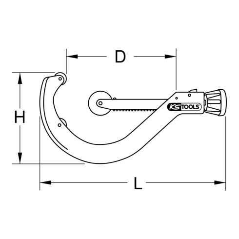 KS Tools Automatik-Rohrabschneider für Kunststoffrohre, 100-168mm