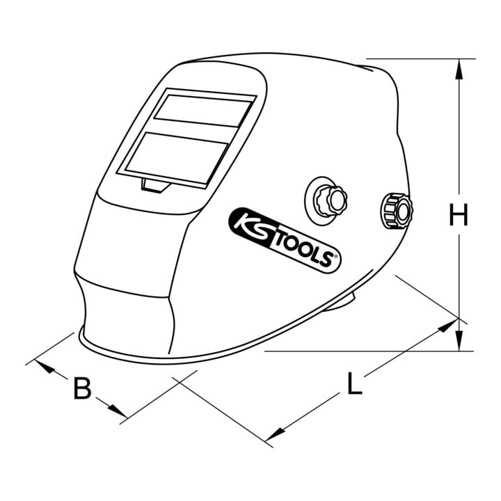KS Tools Automatik-Schweißer-Schutzhelm, Flame Design