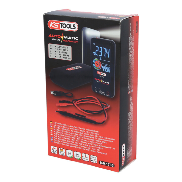 KS Tools Automatische digitale multimeter incl. testpennen