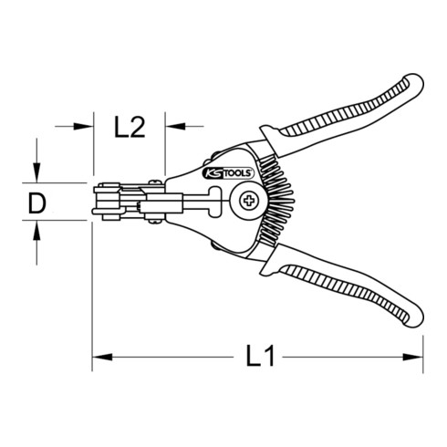KS Tools automatische draadstripper, 0.5-2mm