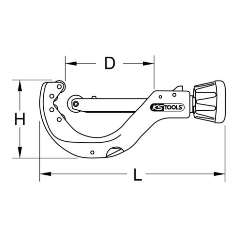KS Tools automatische pijpsnijder voor kunststof buizen, 50-140mm