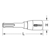 KS Tools Avvitaprigionieri magnetico con attacco SDS-3
