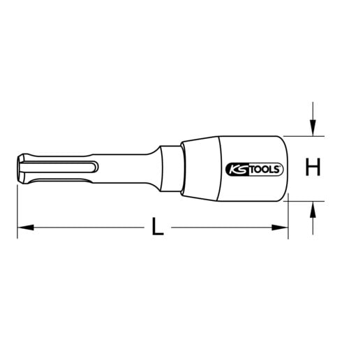 KS Tools Avvitaprigionieri magnetico con attacco SDS