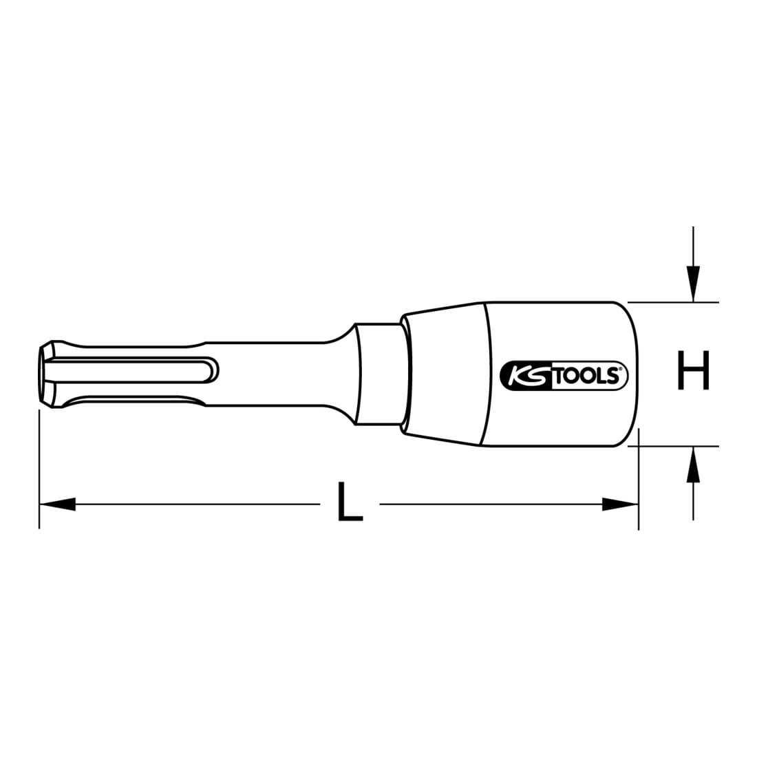 KS Tools Avvitaprigionieri magnetico con attacco SDS