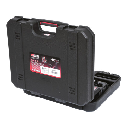 KS Tools Avvitatore a impulsi a batteria 1/2" preselezione coppia, 1.800 giri/min, con 2 batterie ricaricabili e 1 caricatore