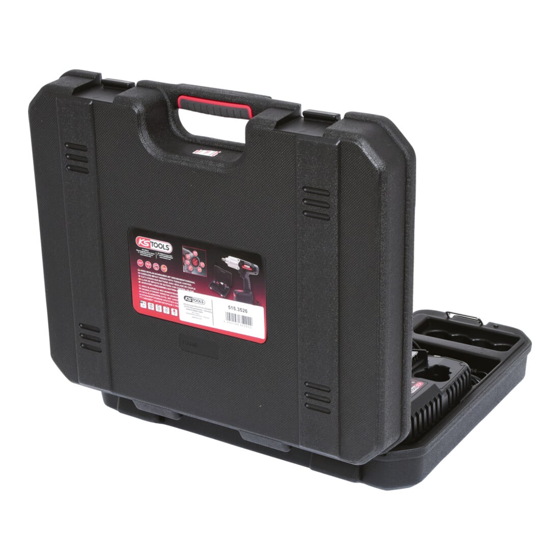 KS Tools Avvitatore a impulsi a batteria 1/2" preselezione coppia, 1.800 giri/min, con 2 batterie ricaricabili e 1 caricatore