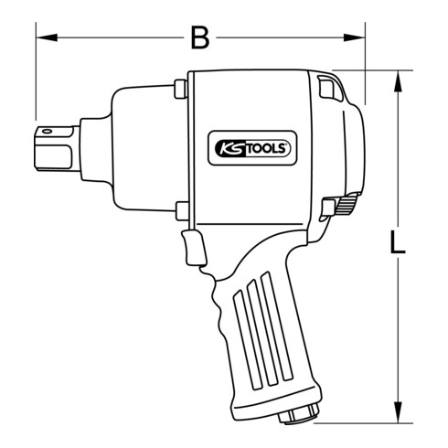 KS Tools Avvitatore ad impulsi 1" ad aria compressa, 1490Nm
