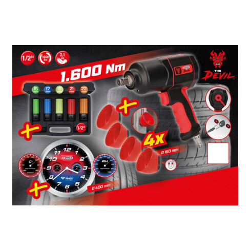 KS Tools Banden-/wielen actiepakket The Devil, 11-dlg