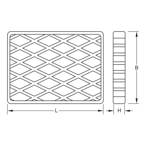 KS Tools Base in gomma 01 per piattaforme elevatrici, 160 x 120 x 20mm