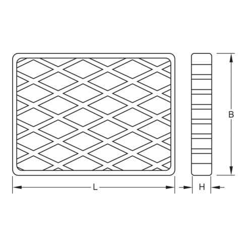 KS Tools Base in gomma 01 per piattaforme elevatrici, 160 x 120 x 20mm