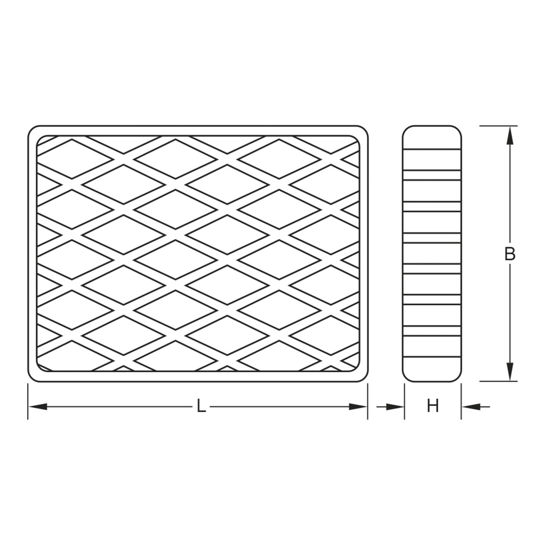 KS Tools Base in gomma 02 per piattaforme elevatrici, 160 x 120 x 30mm