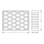 KS Tools Base in gomma 03 per piattaforme elevatrici, 160 x 120 x 40mm-5