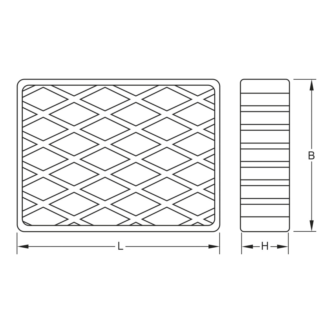 KS Tools Base in gomma 03 per piattaforme elevatrici, 160 x 120 x 40mm