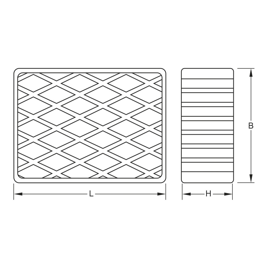 KS Tools Base in gomma 04 per piattaforme elevatrici, 160 x 120 x 60mm