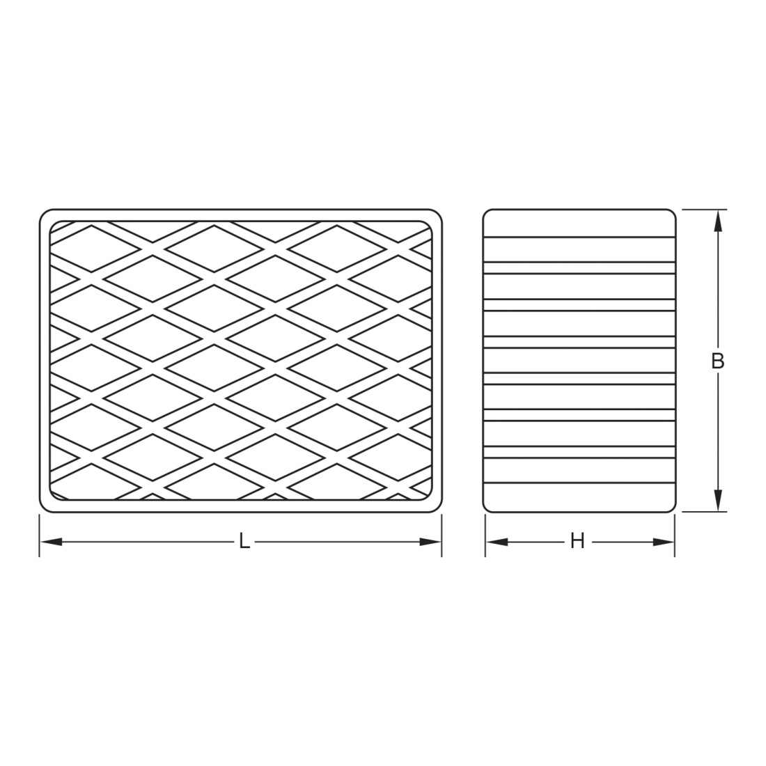 KS Tools Base in gomma 05 per piattaforme elevatrici, 160 x 120 x 80mm