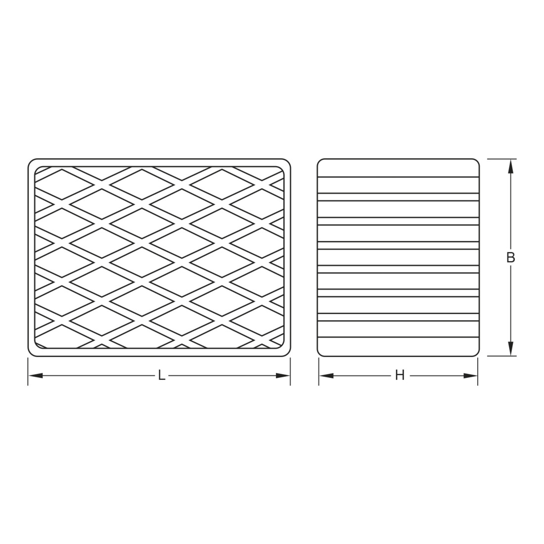 KS Tools Base in gomma 06 per piattaforme elevatrici, 160 x 120 x 100mm