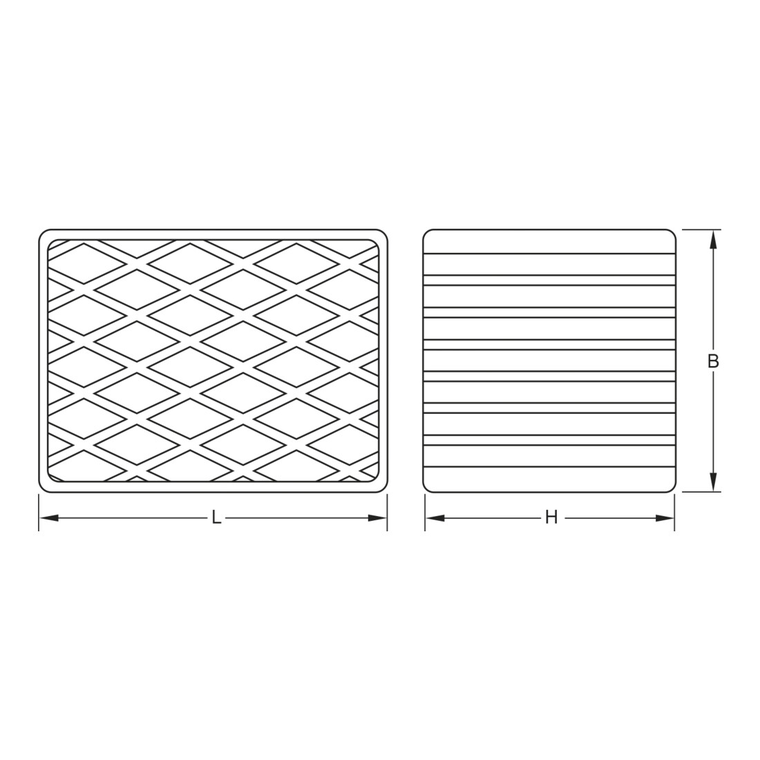 KS Tools Base in gomma 07 per piattaforme elevatrici, 160 x 120 x 115mm