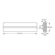 KS Tools Base in gomma 09 con scanalatura per piattaforme elevatrici, 373 x 100 x 35mm-4
