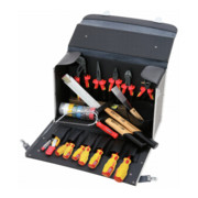 KS Tools Basic Elektriker-Werkzeugkoffer, Rinderlederkoffer, 30-teilig-3