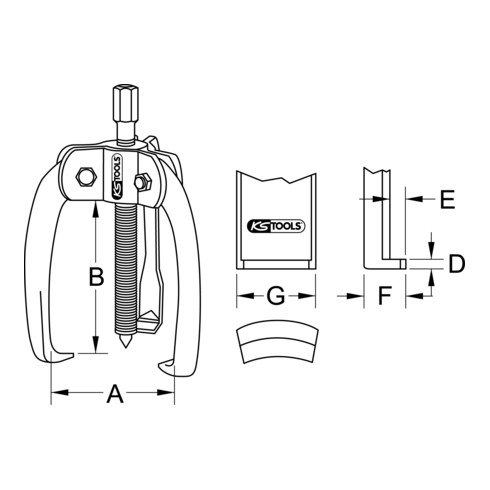 KS Tools BASIC Universal-Abzieher 3-armig