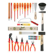 KS Tools basis gereedschapskoffer voor elektricien, metalen doos, 30 delig