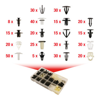 KS Tools Befestigungs-Clip-Satz für Honda, 418-teilig