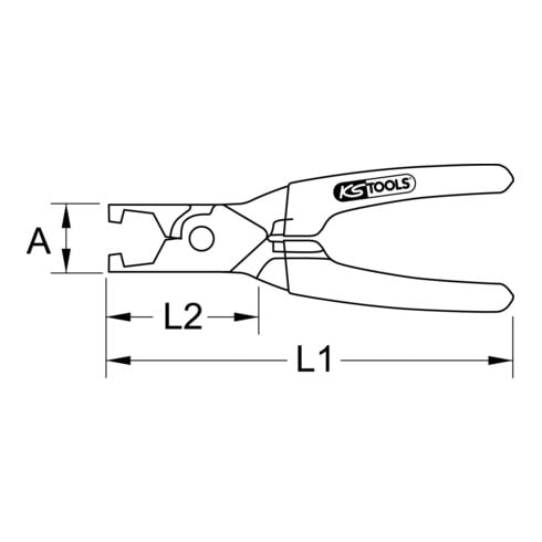 KS Tools benzineleiding tang, 160mm