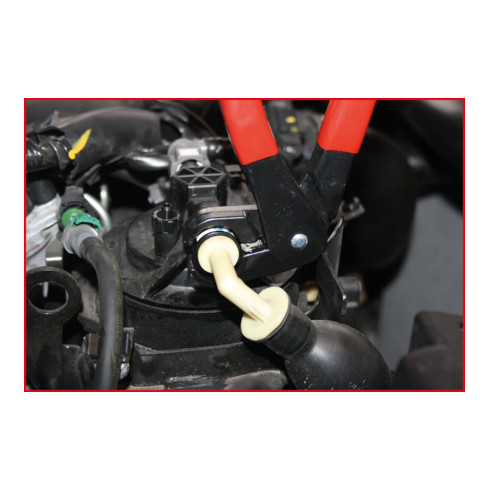 KS Tools benzineleiding tang, schuin, 220mm