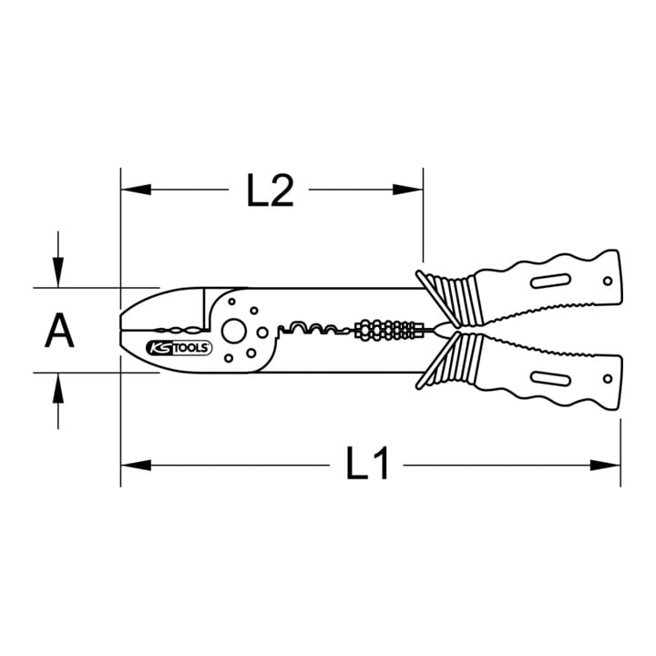 KS Tools BERYLLIUMplus Crimpzange 200 mm
