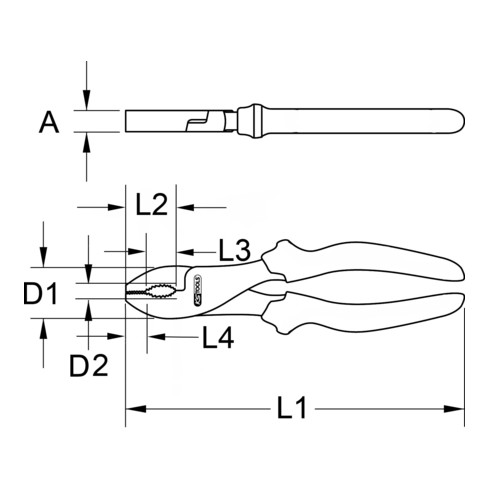 KS Tools BERYLLIUMplus gaspijpsleutel 210 mm