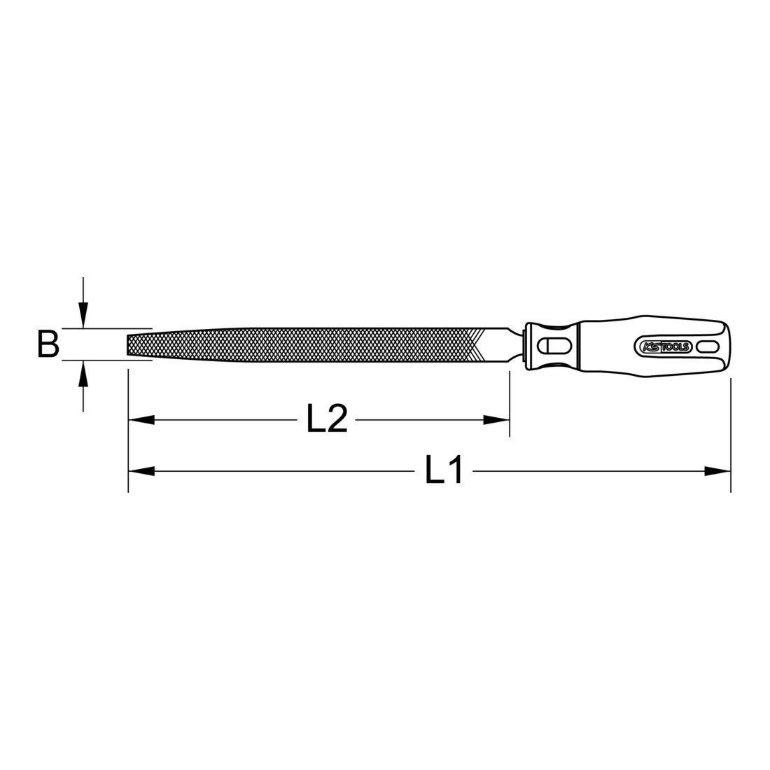 KS Tools BERYLLIUMplus Halbrundfeile
