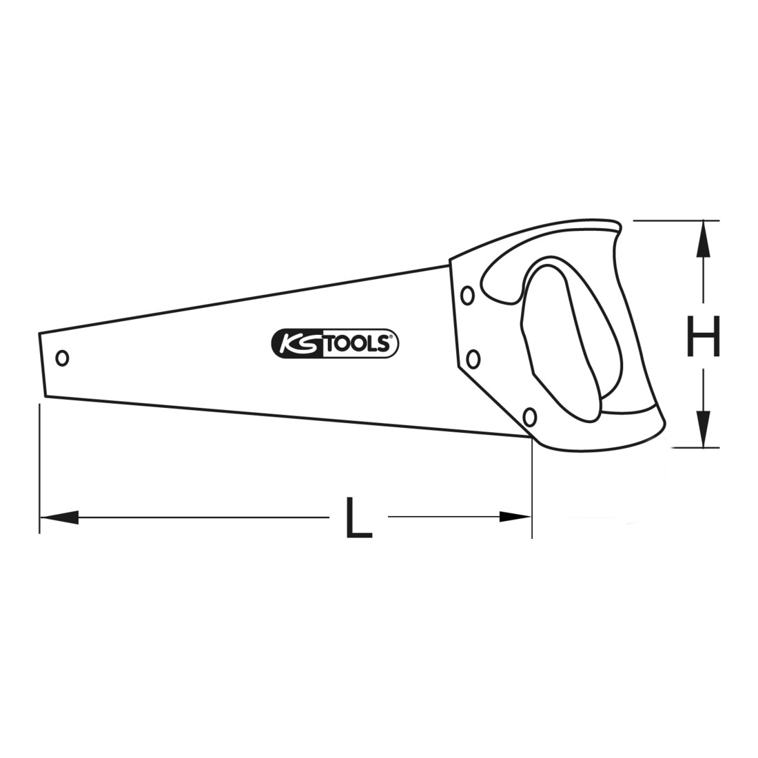 KS Tools BERYLLIUMplus Handsäge/Fuchsschwanz 700 mm