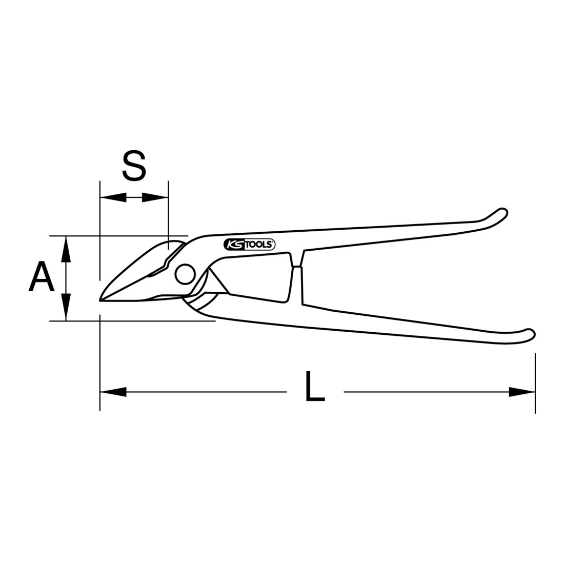 KS Tools BERYLLIUMplus Idealschere, 280 mm