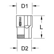 KS Tools BERYLLIUMplus inbus 1/4" zeskant 8 mm-3