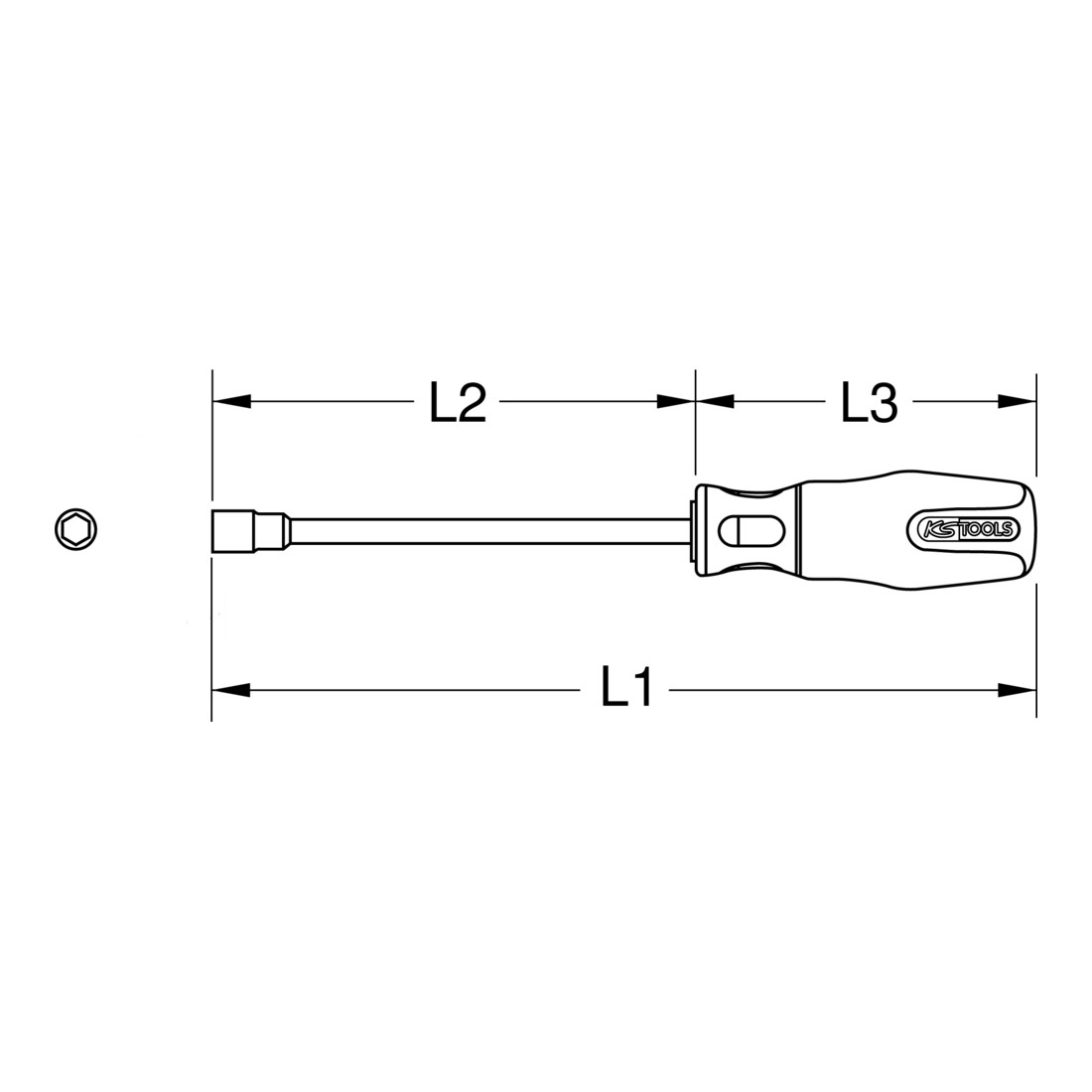 KS Tools BERYLLIUMplus inbusschroevendraaier (inch)