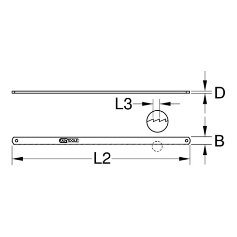 KS Tools BERYLLIUMplus Sägeblatt für Bügelsäge 300 mm