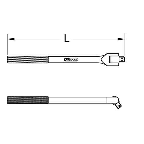 KS Tools BERYLLIUMplus scharnier dopsleutel 1/4" 215 mm