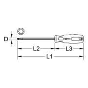 KS Tools BERYLLIUMplus Schraubendreher TX T40-3