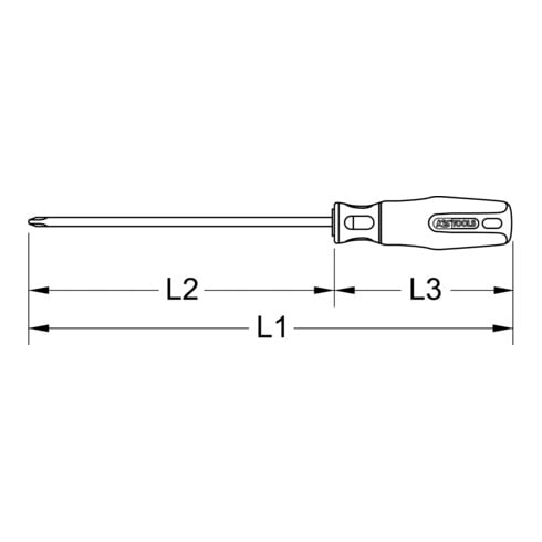 KS Tools BERYLLIUMplus schroevendraaier kruisgleuf PH1, 50 mm