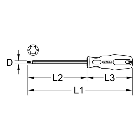 KS Tools BERYLLIUMplus schroevendraaier TORX