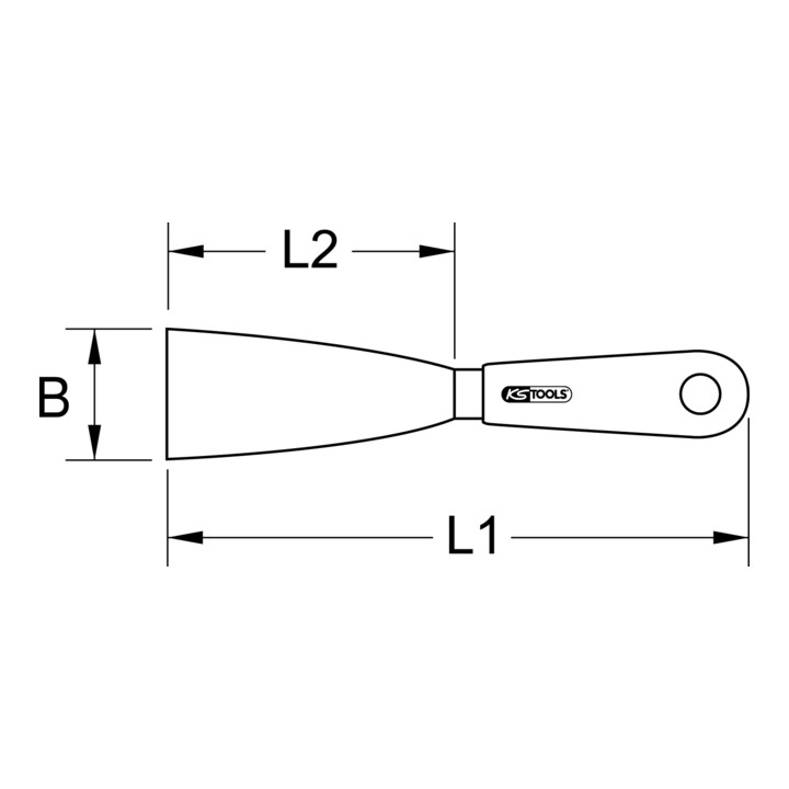 KS Tools BERYLLIUMplus spatule racleuse flexible 40 mm
