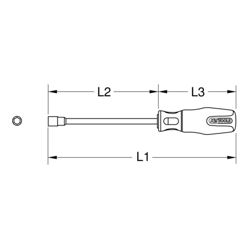 KS Tools BERYLLIUMplus Stecknuss-Schraubendreher 6-kant 5/8"