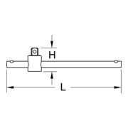 KS Tools BERYLLIUMplus T-greep met slede 1/4" 200 mm-3