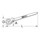KS Tools BERYLLIUMplus tandwielratel met haakse aandrijving tot 1" 550 mm